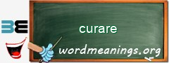 WordMeaning blackboard for curare